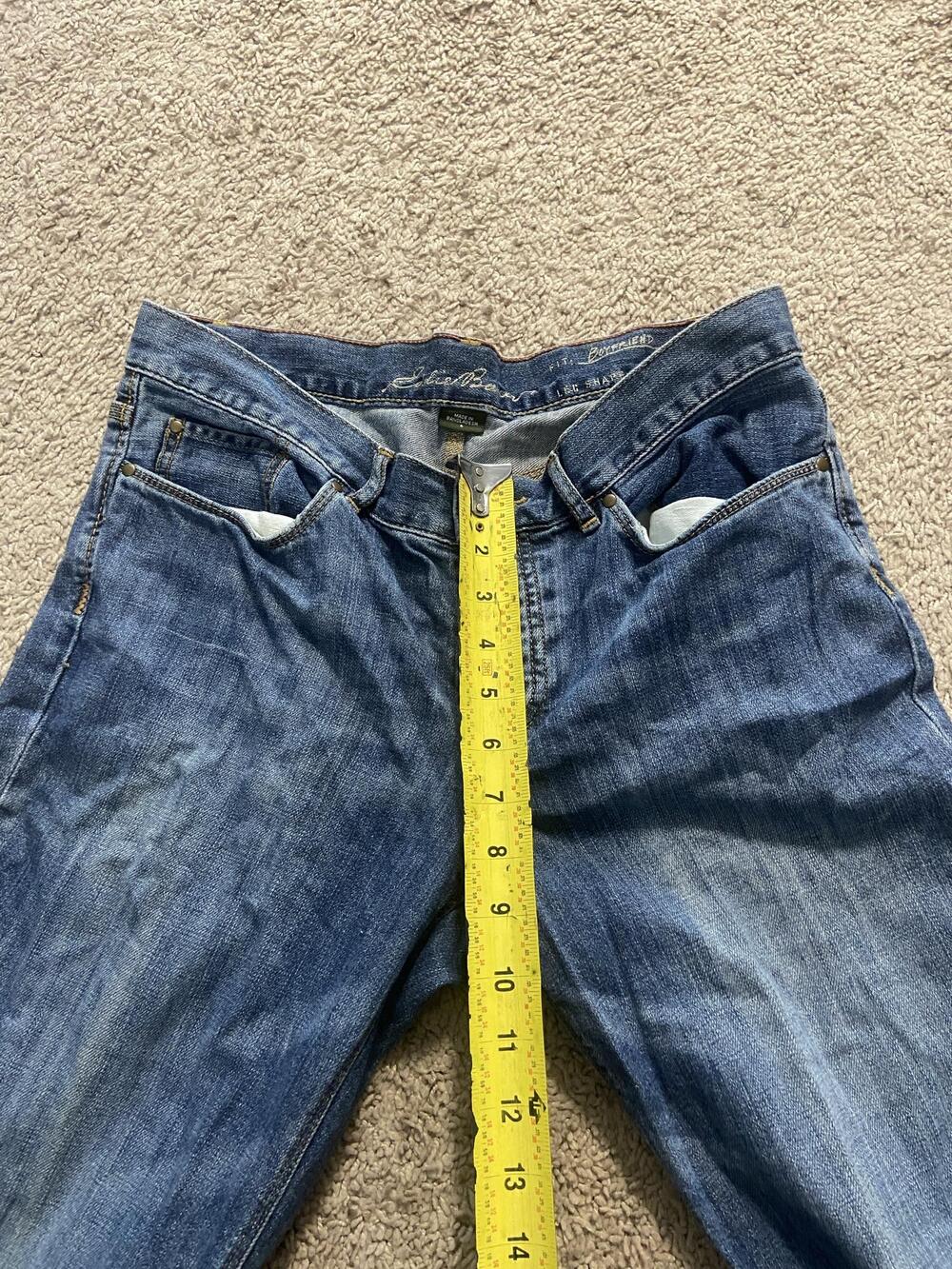 Eddie Bauer Jeans Womens 6 Blue Boyfriend Mid Rise Relaxed Button Fly Denim - Picture 5 of 9